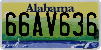 AL license plate 66AV636