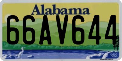 AL license plate 66AV644
