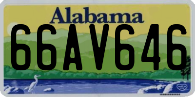 AL license plate 66AV646