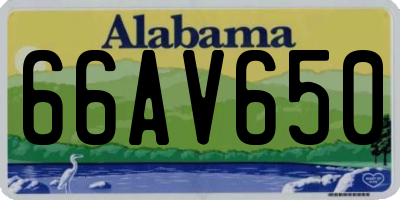 AL license plate 66AV650