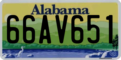 AL license plate 66AV651