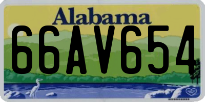 AL license plate 66AV654