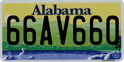 AL license plate 66AV660