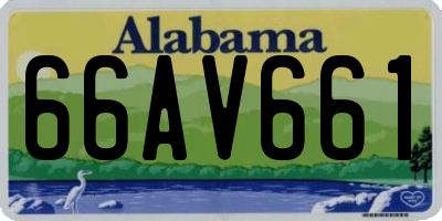 AL license plate 66AV661
