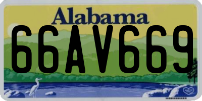 AL license plate 66AV669