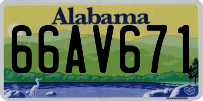 AL license plate 66AV671