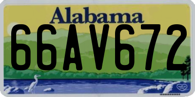 AL license plate 66AV672