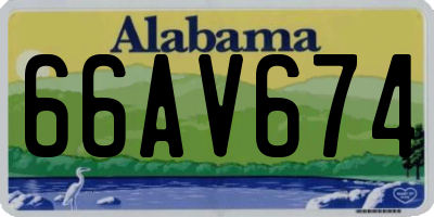 AL license plate 66AV674
