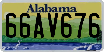 AL license plate 66AV676