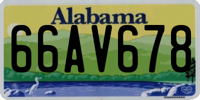 AL license plate 66AV678