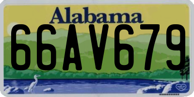 AL license plate 66AV679