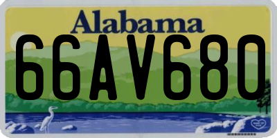 AL license plate 66AV680