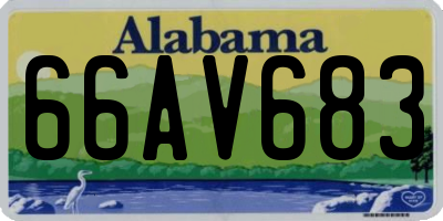 AL license plate 66AV683