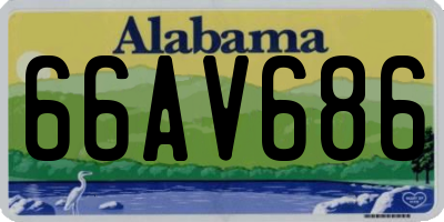 AL license plate 66AV686
