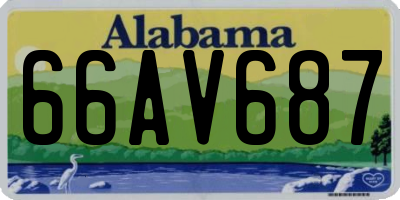 AL license plate 66AV687