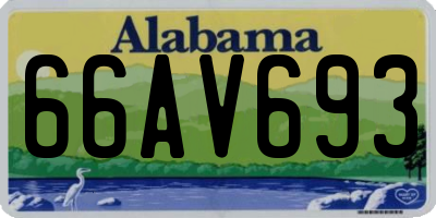 AL license plate 66AV693