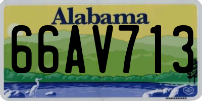 AL license plate 66AV713