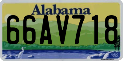 AL license plate 66AV718