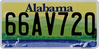 AL license plate 66AV720