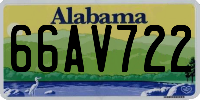 AL license plate 66AV722