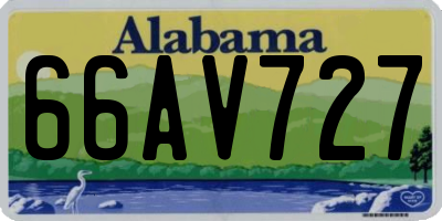 AL license plate 66AV727