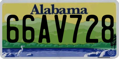 AL license plate 66AV728