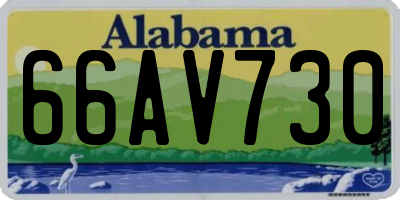 AL license plate 66AV730