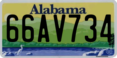 AL license plate 66AV734
