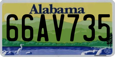 AL license plate 66AV735