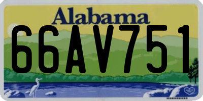 AL license plate 66AV751