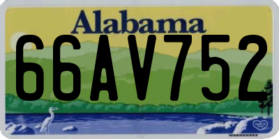 AL license plate 66AV752