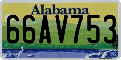 AL license plate 66AV753