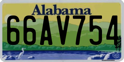 AL license plate 66AV754