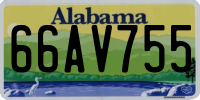 AL license plate 66AV755