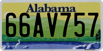 AL license plate 66AV757
