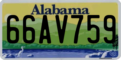 AL license plate 66AV759