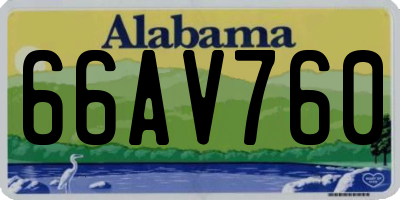 AL license plate 66AV760