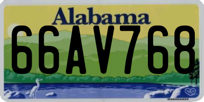 AL license plate 66AV768