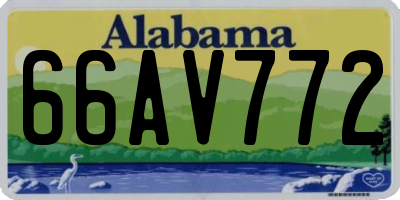 AL license plate 66AV772