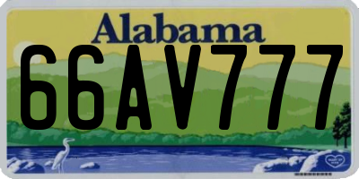 AL license plate 66AV777