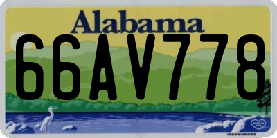 AL license plate 66AV778