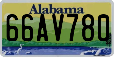AL license plate 66AV780