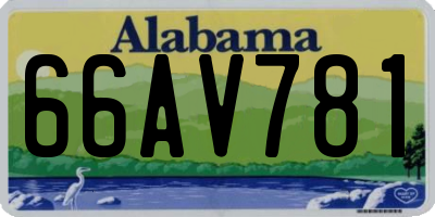 AL license plate 66AV781