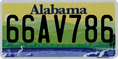 AL license plate 66AV786