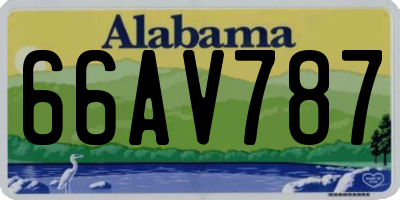 AL license plate 66AV787