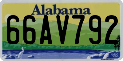 AL license plate 66AV792
