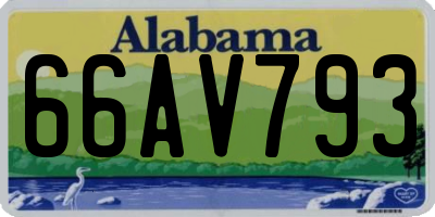 AL license plate 66AV793