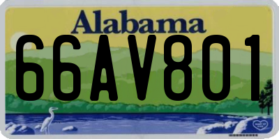 AL license plate 66AV801