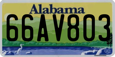 AL license plate 66AV803