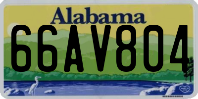 AL license plate 66AV804